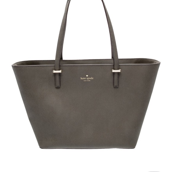 kate spade Olive Gray Saffiano Leather Tote - Picture 8 of 8